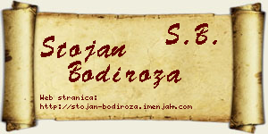 Stojan Bodiroža vizit kartica
